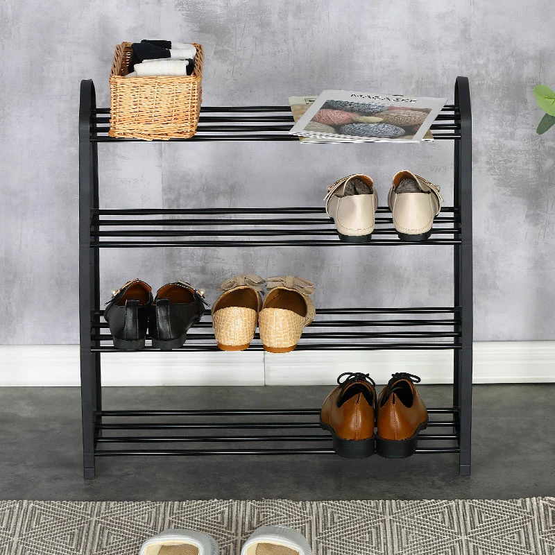 Raft këpucësh Ramon, 12 palë, ngjyrë e zezë, 62x20x62cm