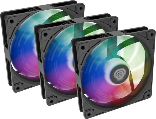 Set ventilatorë Genesis OXAL 120 ARGB, 3 copë, 120mm, Natec, zi