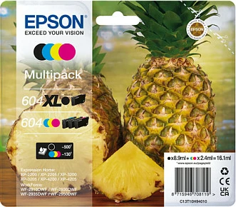 Katridha boje Epson 604XL Multipack, XL Yield, 4 copë, Black/Cyan/Magenta/Yellow