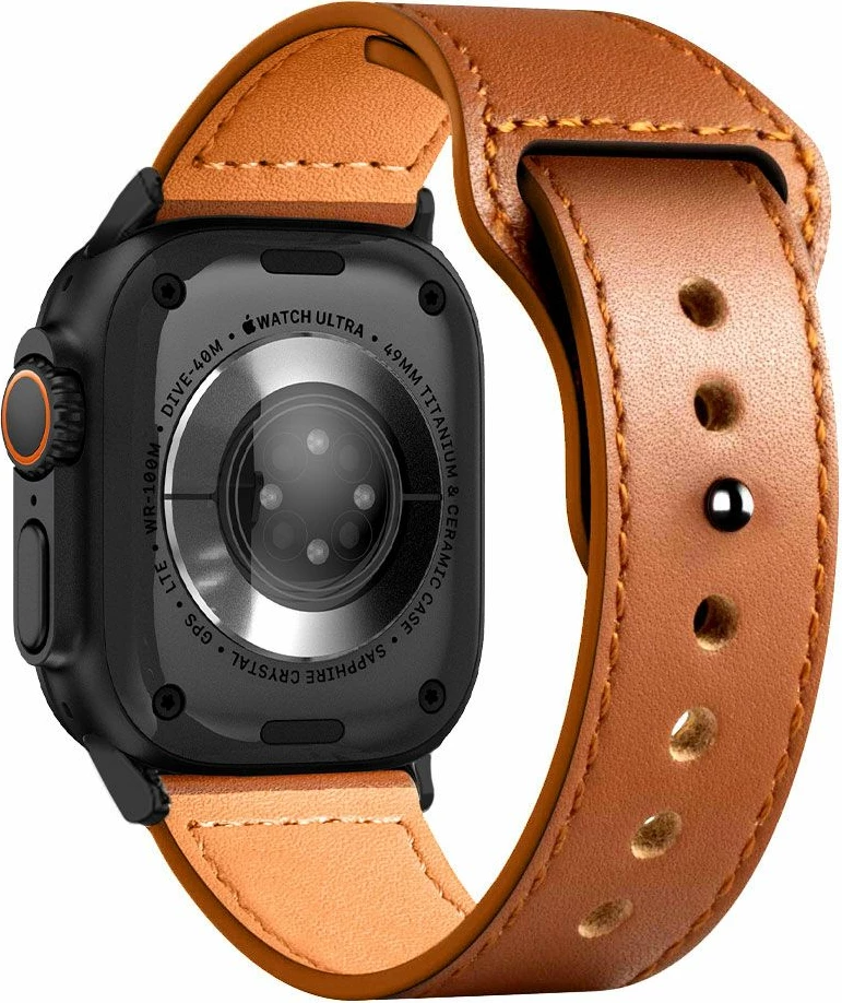Rrip për Apple Watch Tech-Protect Naturalfit, lëkurë natyrale, Kafe