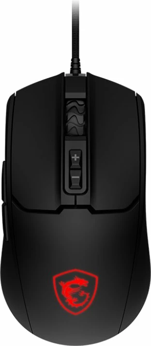 Maus gaming MSI Forge GM100, 6400 DPI, USB me kabllo 1.5 m, RGB, i djathtë, i zi