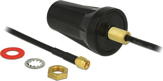 Antenë DeLOCK ISM 433MHz, SMA, 2 dBi, omnidireksionale, montim në çati, e zezë
