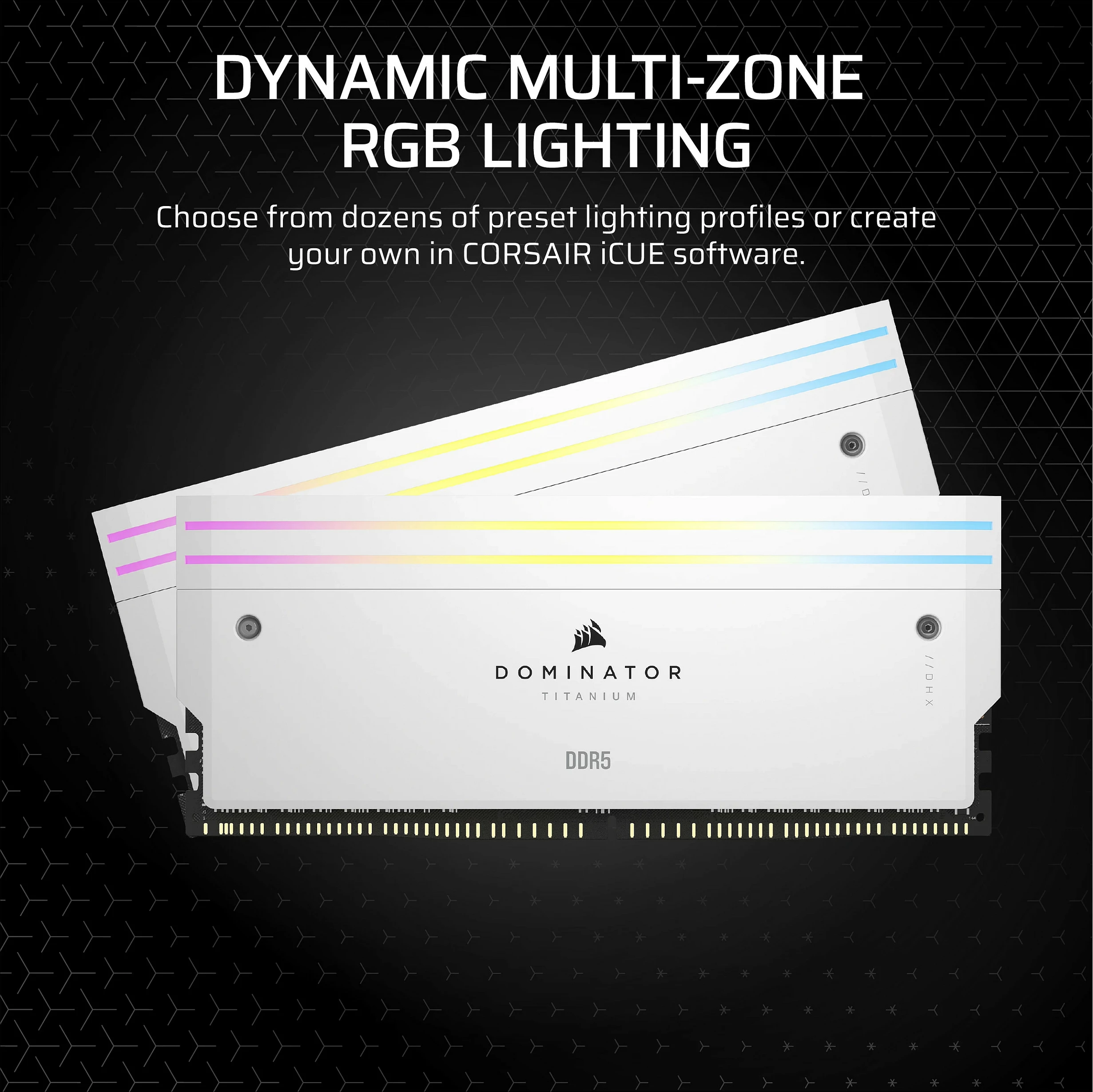Kit ndriçimi RGB për RAM Corsair DOMINATOR Titanium CMPLEKIT2W, 2 copë, i bardhë