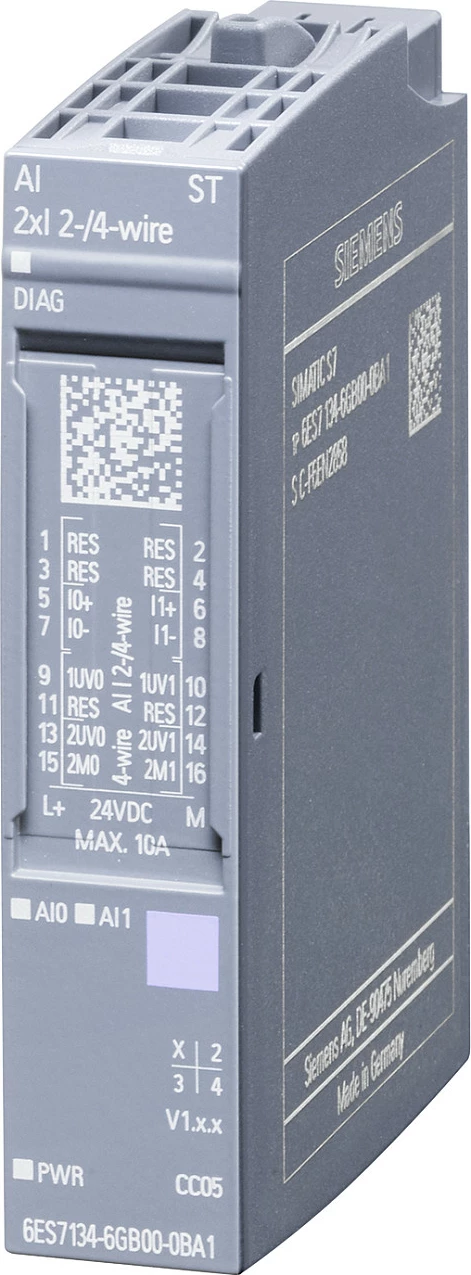 Modul hyrës analog Siemens SIMATIC ET 200SP 6ES7134-6GB00-0BA1, AI 2xI 2-/4-wire, IP20, shumëngjyrësh