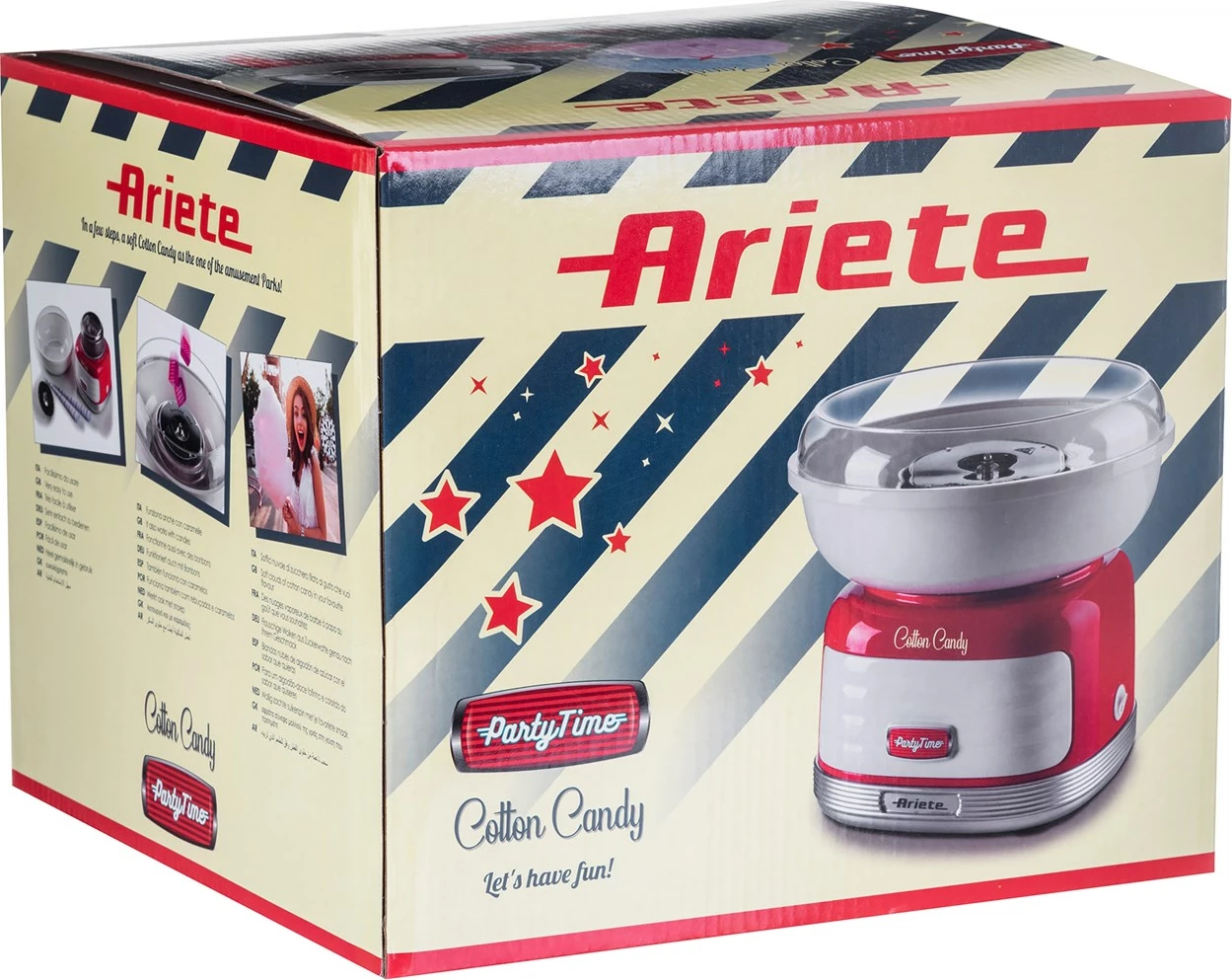 Pajisje për pambuk sheqer Ariete 2973/01, 500W, e kuqe