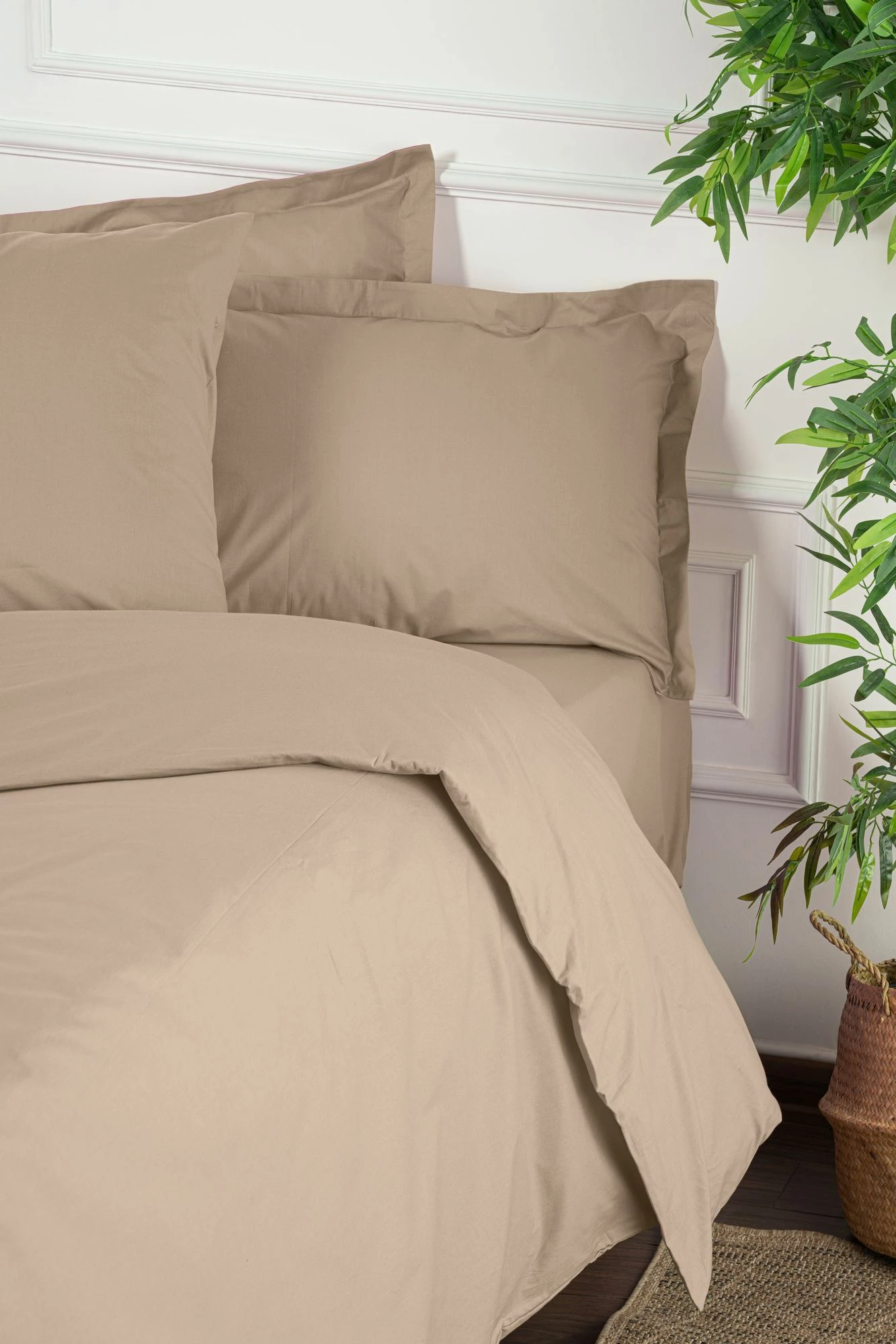 Set mbulesë për jorgan King Ranforce, ngjyrë bezhë, L'essentiel