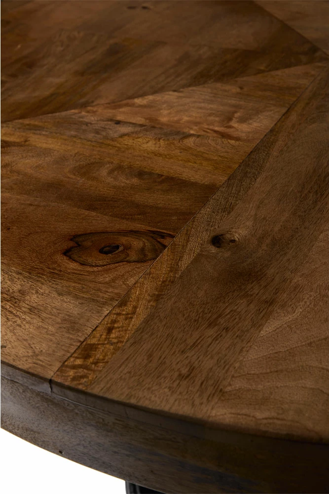 Tavolinë ngrënieje MAGNOLIA, dru mango natyral, 120x120x77cm