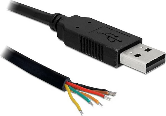 Kabllo konvertuese USB në TTL DeLOCK USB2.0/TTL 6, 1.8m, e zezë