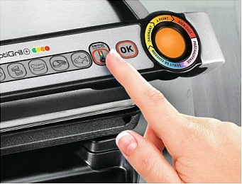 Grill tavoline Tefal OptiGrill GC712D34, elektrik, argjendtë/zi