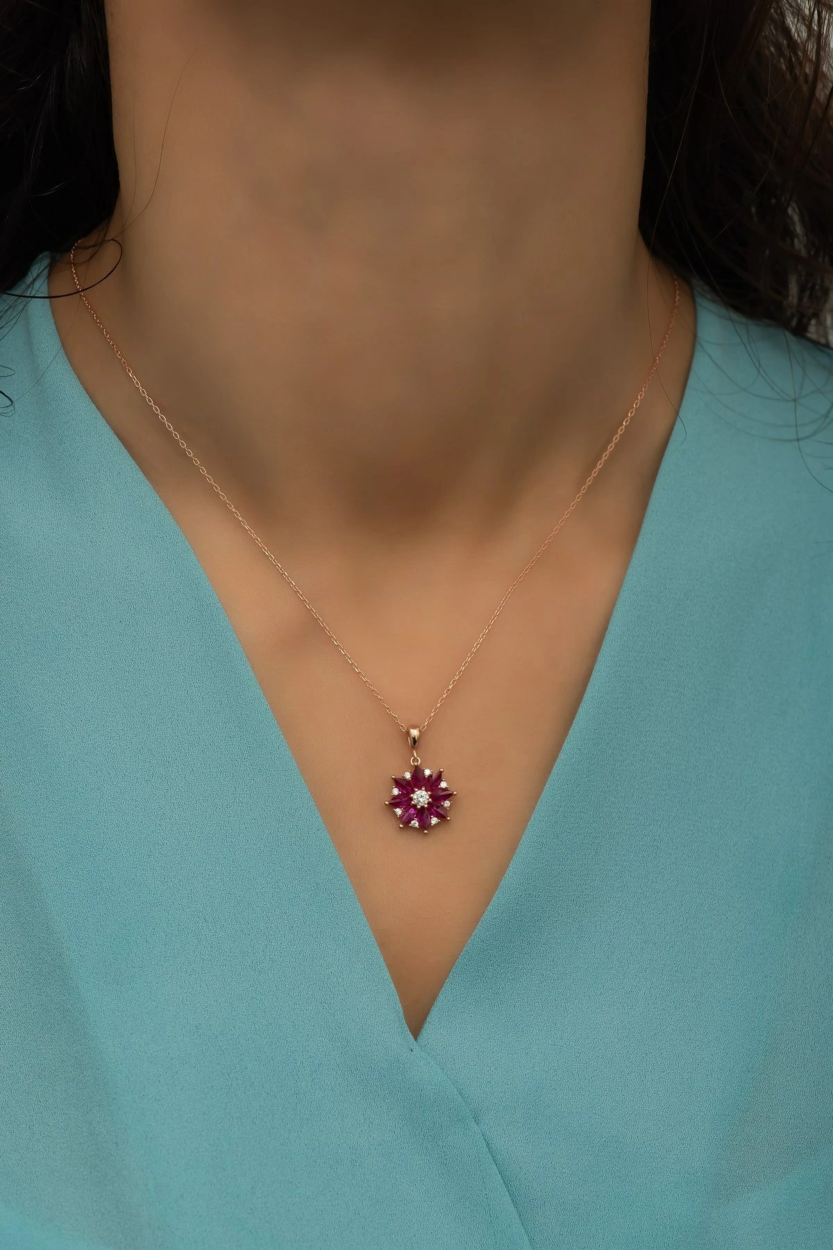 Varëse argjendi Jumeon, ngjyrë rozë e artë dhe fuchsia, NRZ99721