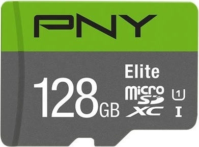 Kartë memorie microSDXC PNY Elite 128GB, Class 10, UHS-I, me adapter