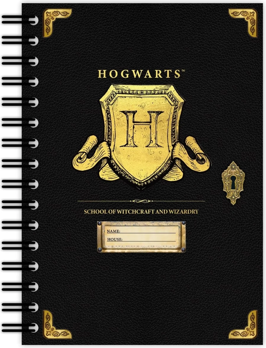 Fletore me spirale BLUE SKY Harry Potter Hogwarts Shield A5, e zezë