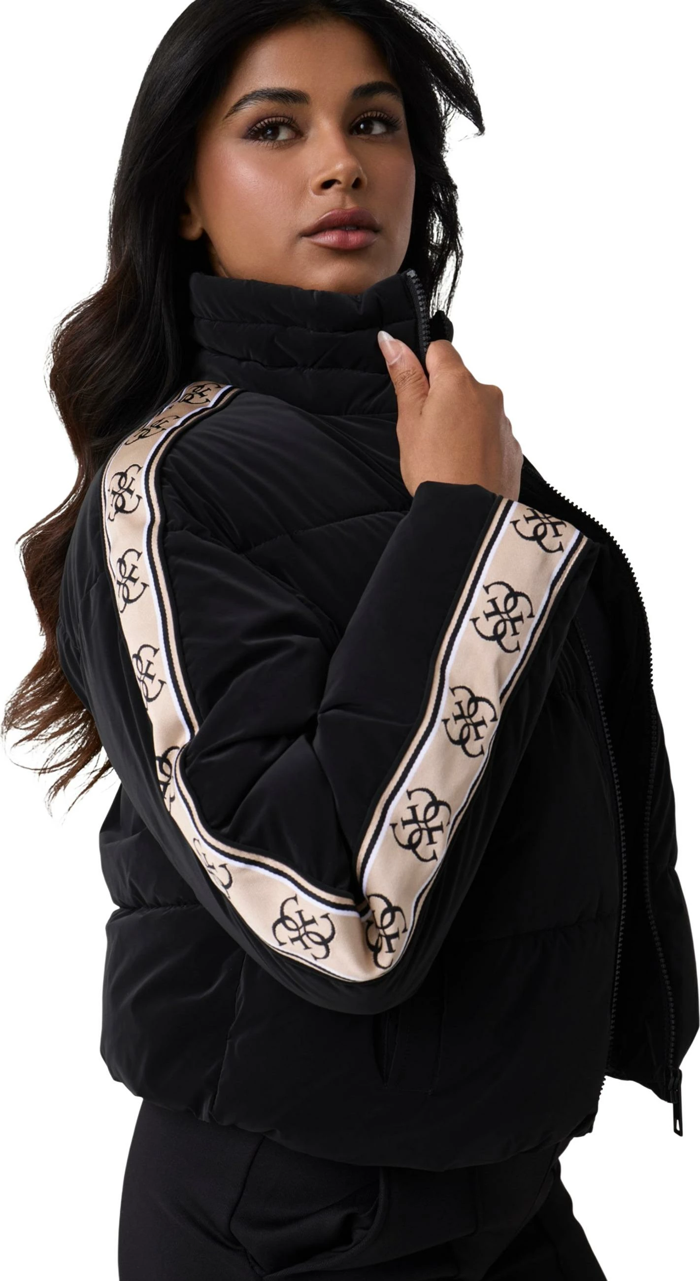 Jakne puffer për femra Guess Active New Jean Puffer Jack V5BL11 WGYC2, e zezë [Madhësia: S]