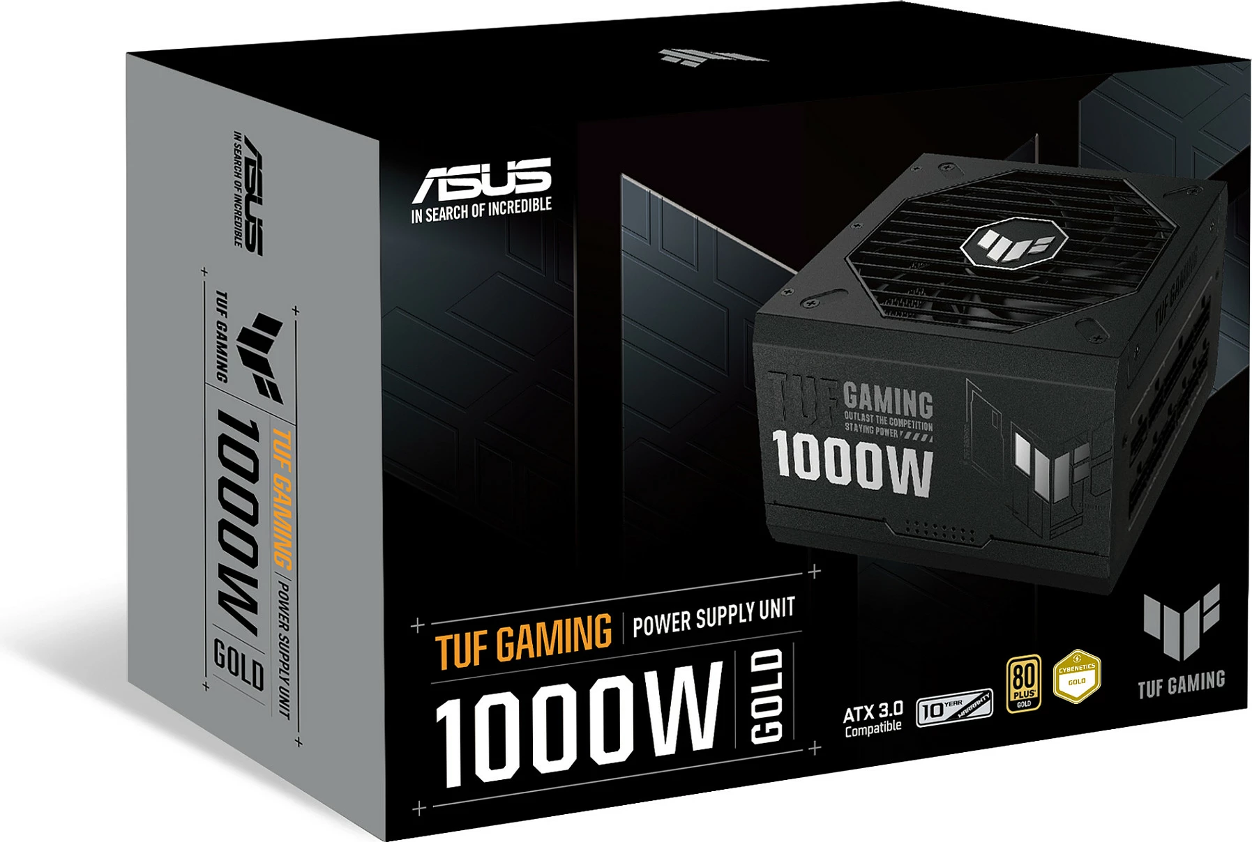 Kasë energjie ASUS TUF Gaming 1000W, 80 PLUS Gold, plotësisht modulare, e zezë