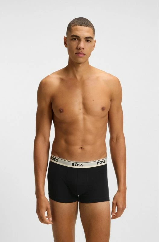 Të brendshme meshkuj Boss Bodywear Trunk 3P, të zeza, set prej 3 copë