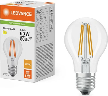 Llambë LED OSRAM Classic A P, E27, 5.9W (60W), 806 lm, 2700K, e bardhë e ngrohtë