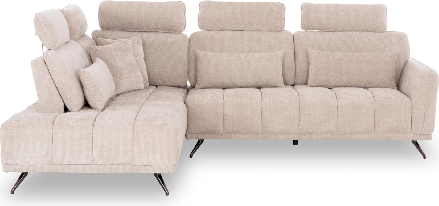 Këndare 5-vendëshe majtas, material ecru, MYRON CD3318.02L, 290x110-225x110H