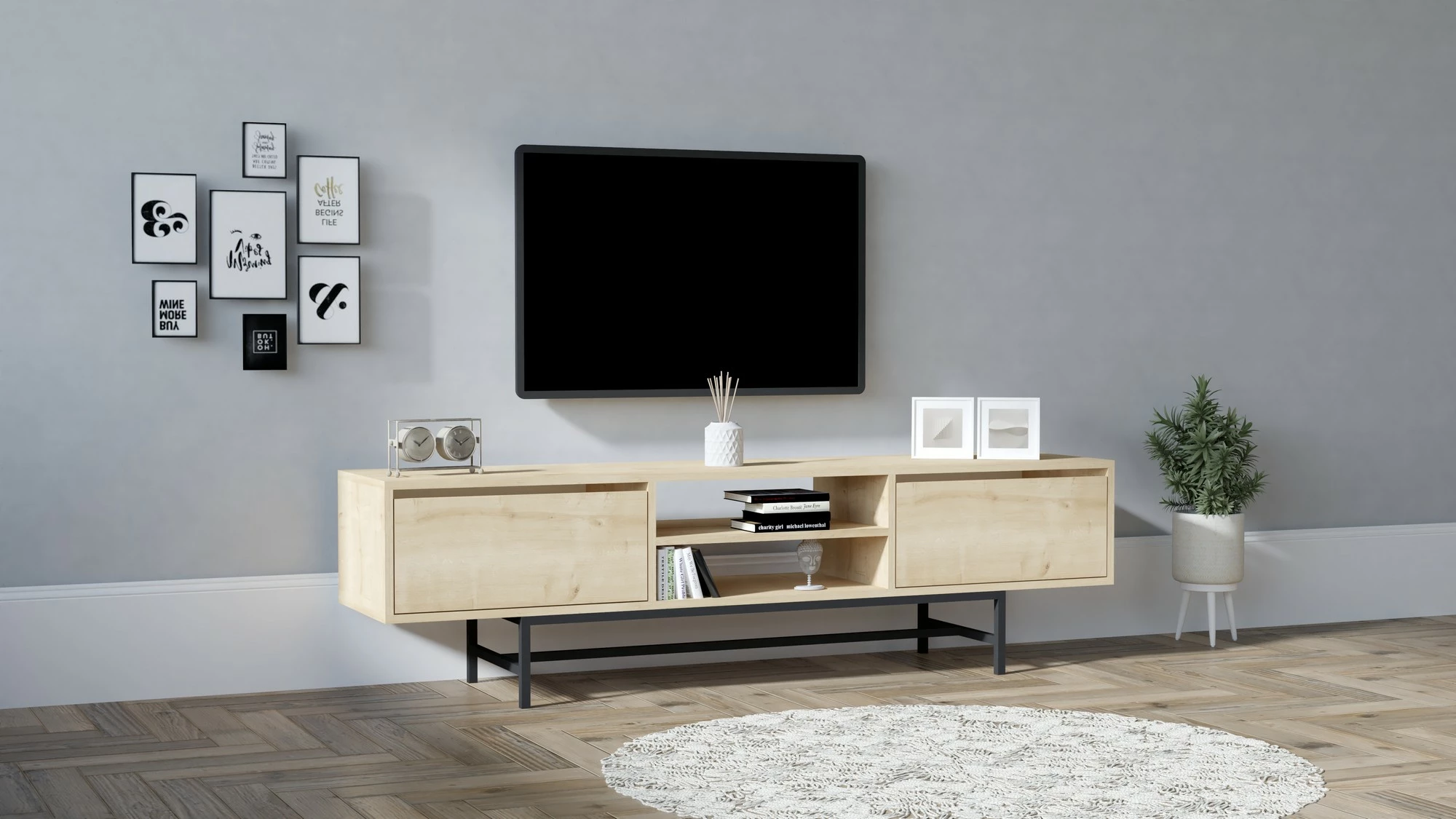 Komodë TV Hanah Home, Tauber - Sapphire