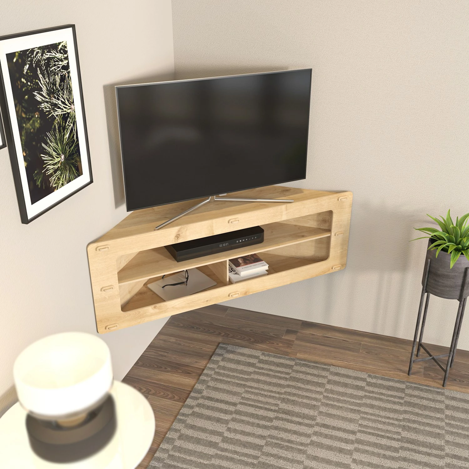 Komodë për TV Hanah Home, ngjyrë lisi, Sala