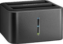Dock station Axagon ADSA-D25, klonim dual 2.5" SATA SSD/HDD, USB 3.2 Gen 1, zezë/hirtë