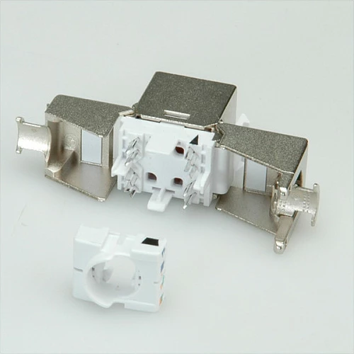Keystone Jack ROLINE Cat.6 RJ-45, shielded, toolless, slim, Silver