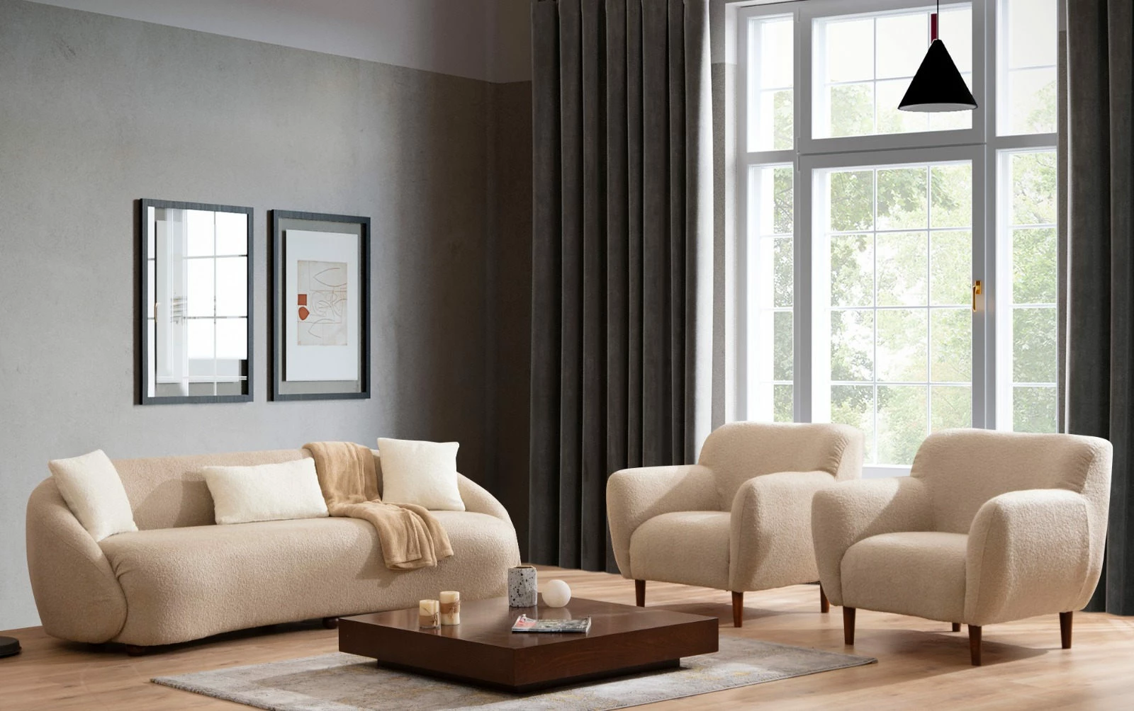 Karrige krahu Atelier del Sofa, Napoli, ngjyrë kapuçino