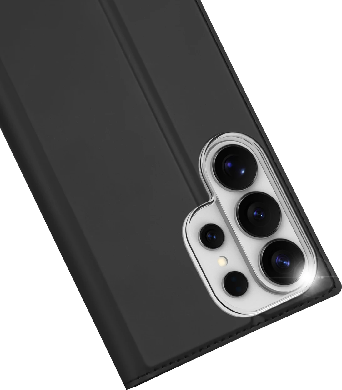 Mbështjellës Dux Ducis Skin Pro për Samsung Galaxy S26 Ultra, flip me portofol dhe stand, i zi