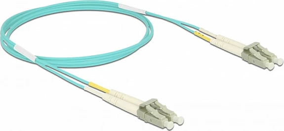 Kabllo fibër optike DeLOCK LC-LC OM3, 1 m, multimode, aqua