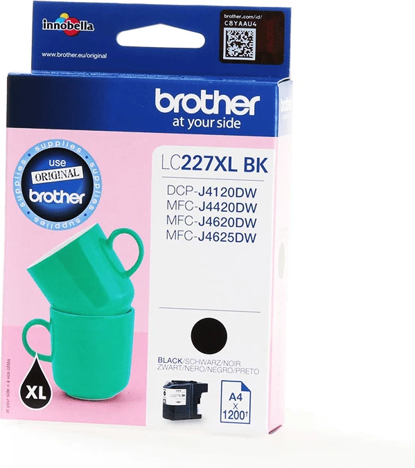 Kartush bojë Brother LC-227XLBK, XL 25 ml, rendiment 1200 faqe, e zezë