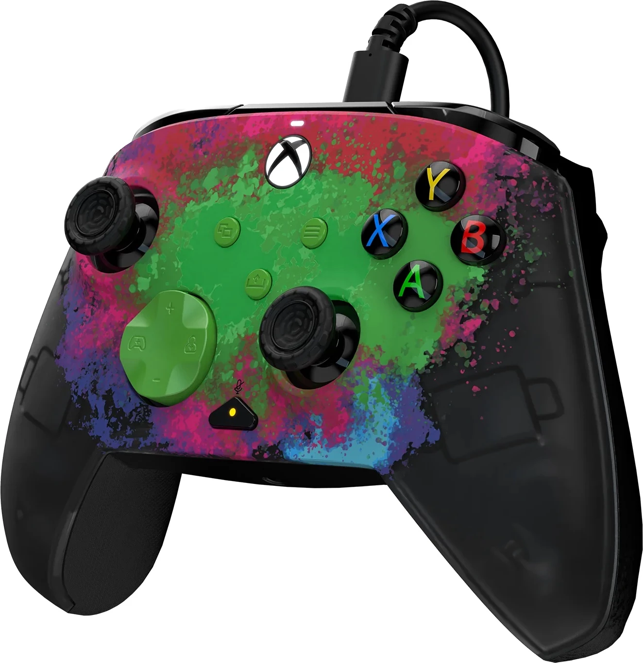 Kontroller me kabllo për Xbox PDP Rematch Space Dust, USB-C 2.4 m, glow in the dark