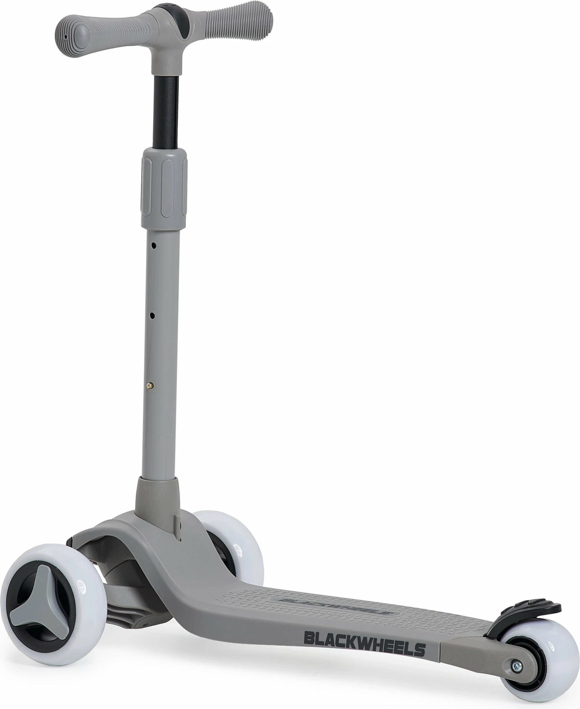 Skuter tre-rrotësh Blackwheels Blink, rrota LED, i palosshëm, 61-75 cm, 25 kg max, gri