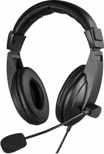 Kufje me mikrofon Sandberg Saver MiniJack Headset Large 325-28, 3.5mm, kabllo 2.5m, over-ear, të zeza