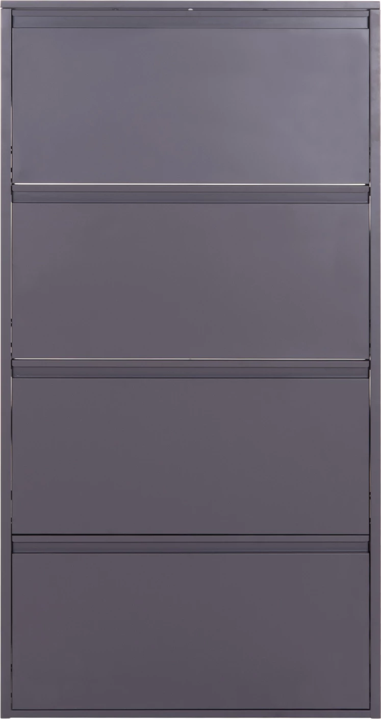 Dollap këpucësh metalik STARK, ngjyrë antracit, 4 dyer magnetike, FH6634.03, 71x15x137cm