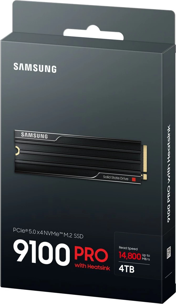 SSD Samsung 9100 PRO M.2 4TB PCIe 5.0, me heatsink, i zi