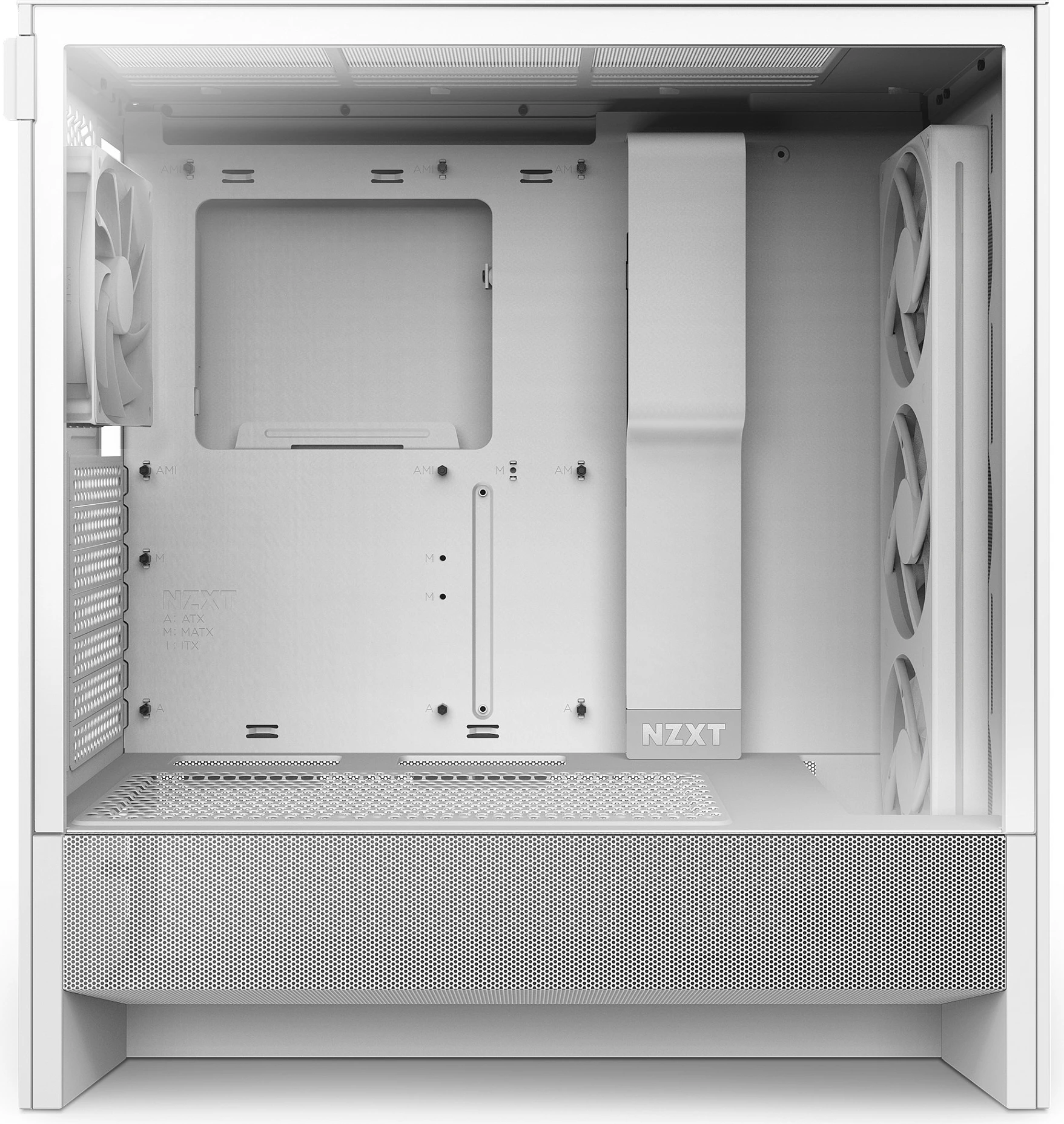 Kasë NZXT H5 Flow RGB, Midi Tower, ATX/EATX/micro ATX/Mini-ITX, xham i kalitur, RGB, e bardhë
