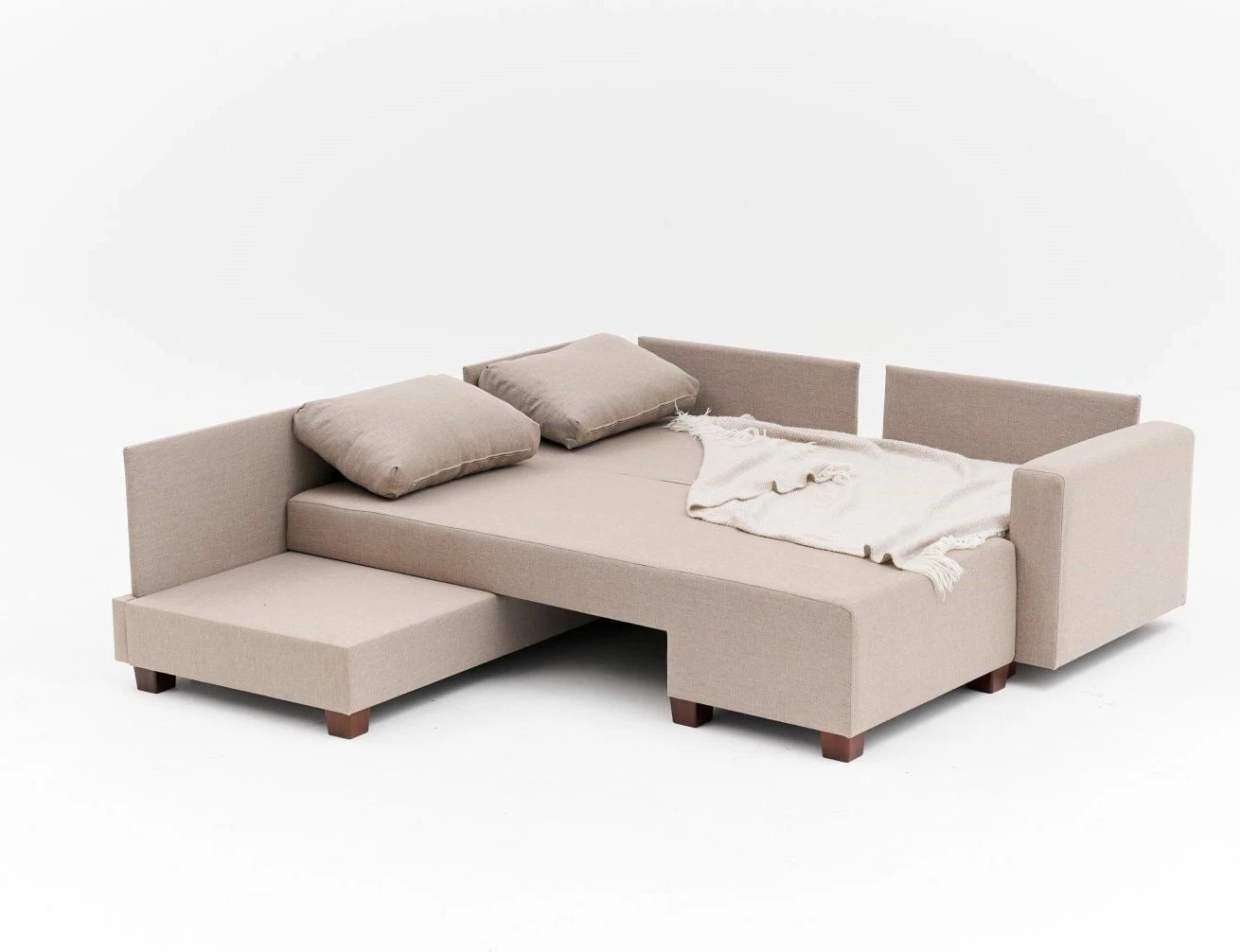 Kënd divan-krevat Atelier del Sofa, Aly majtas, bezhë