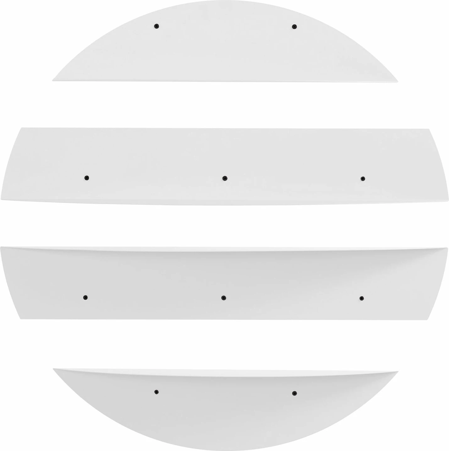 Raft dekorativ metalik për mur, ngjyrë e bardhë, Skye Decor, Vlnt118Byz, 76x76cm
