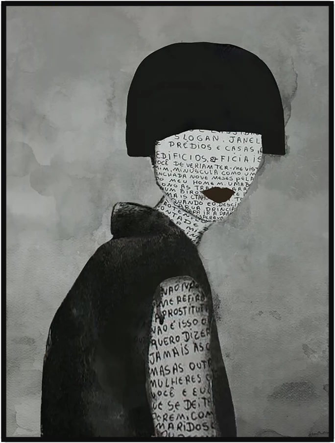 Pikturë dekorative READ ME, kanavacë, dru, 70x100x5cm, e zezë dhe e bardhë