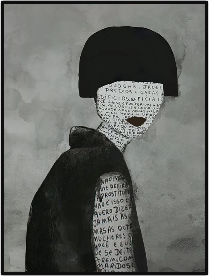 Pikturë dekorative READ ME, kanavacë, dru, 70x100x5cm, e zezë dhe e bardhë