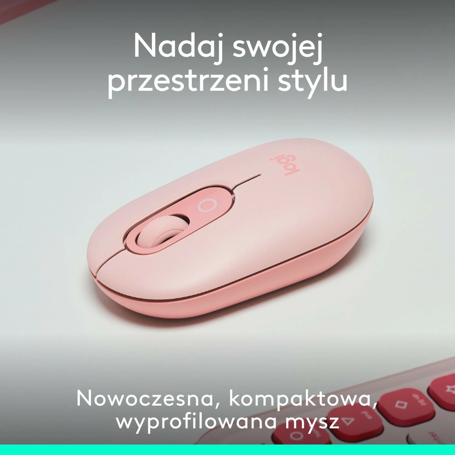 Maus Logitech POP ICON, pa tela, rozë