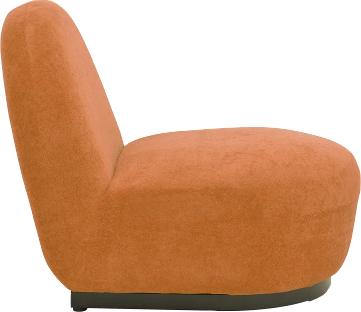 Karrige rrotulluese Zenny, material stof, ngjyrë terrakote, 64x85x68cm