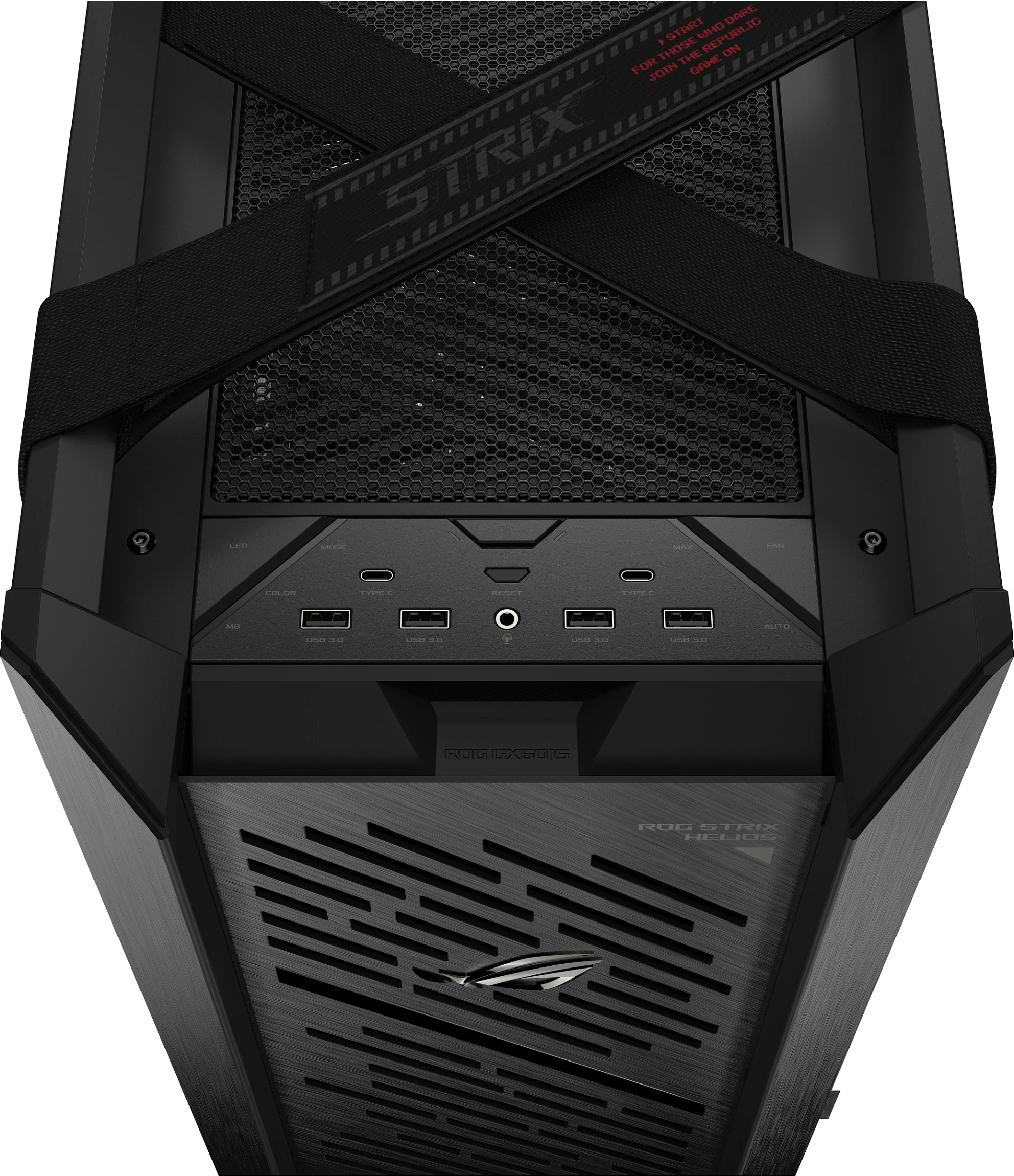 Kasë ASUS ROG Strix Helios II GX601S, Midi Tower, Tempered Glass, RGB, e zezë