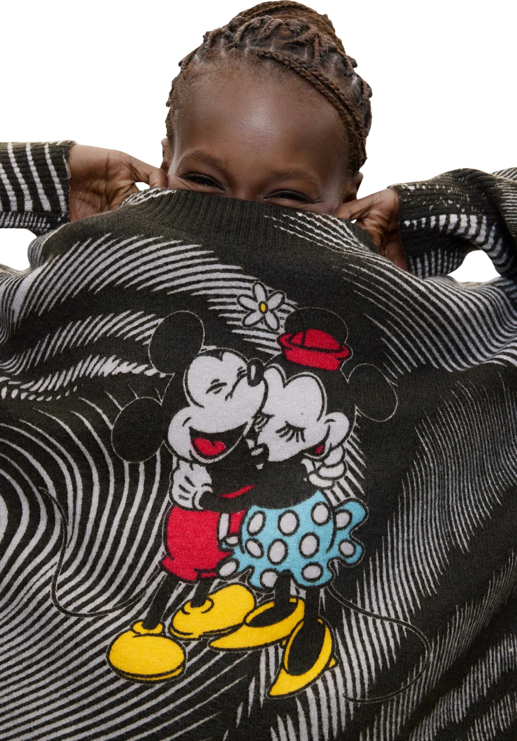 Xhemper për femra Desigual JERS_HUG MICKEY 26WWJF48, i zi [Madhësia: M]