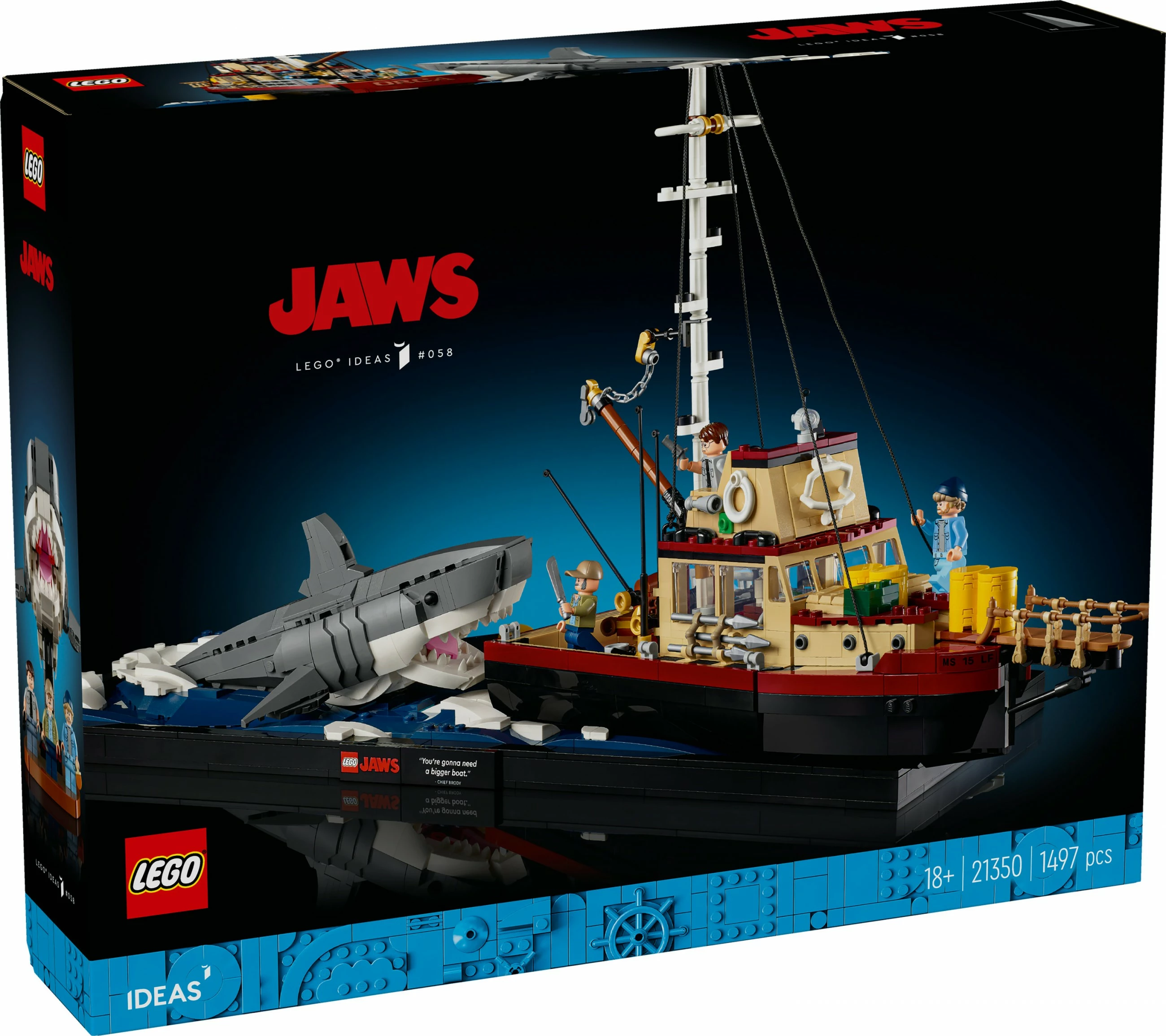Set LEGO Ideas 21350 Jaws, 1497 copa