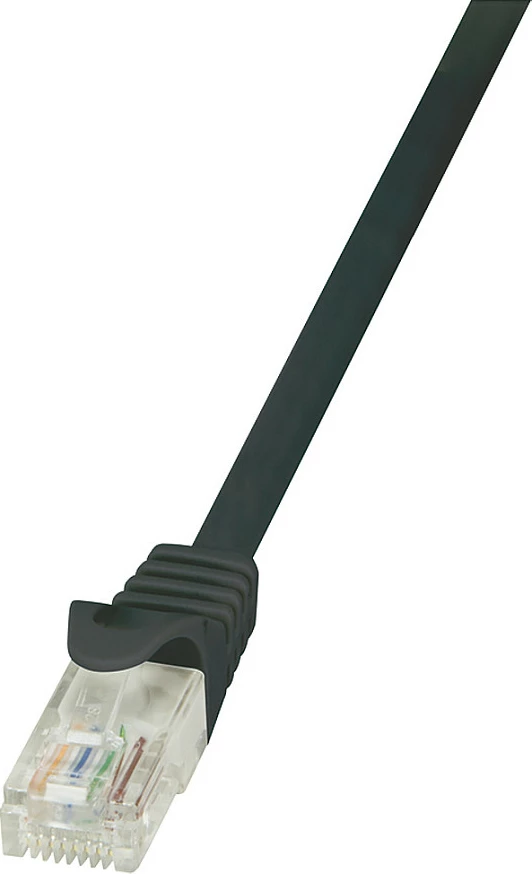 Kabllo rrjeti LogiLink Patch Cat5e U/UTP 1m, e zezë