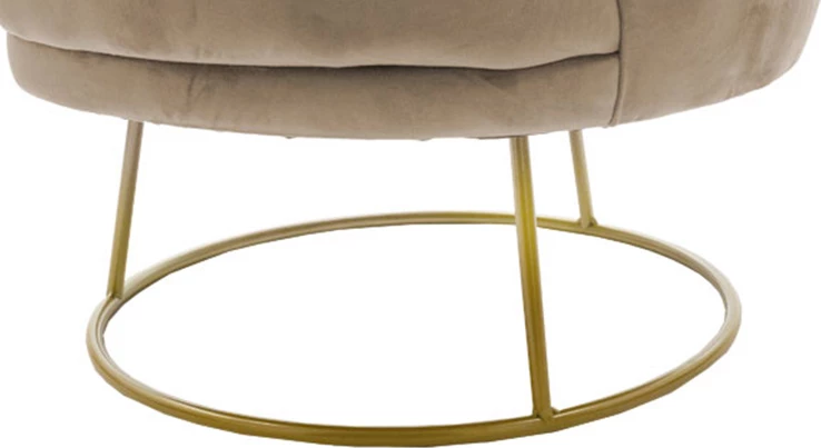 Karrige Rony kadife bezhë 78x75x82cm