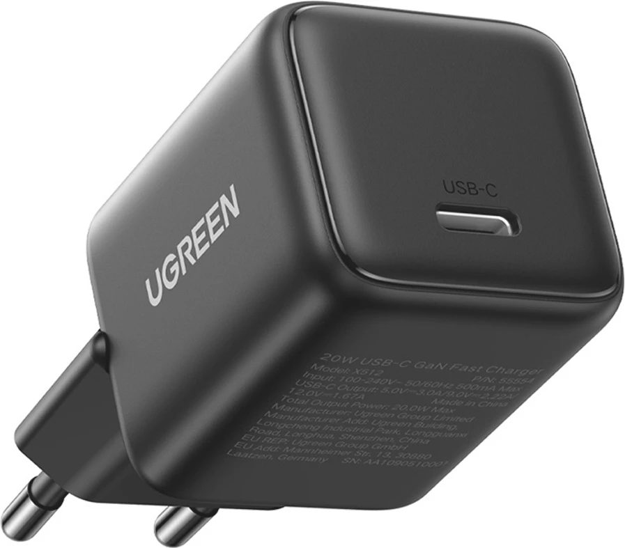 Karikues muri Ugreen X512 GaN, 20W, 1x USB-C, Gri