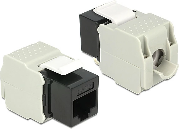 Modul Keystone DeLOCK 86340, RJ45 femër - LSA, 41 x 24.5 x 18.1 mm, gri/bezhë