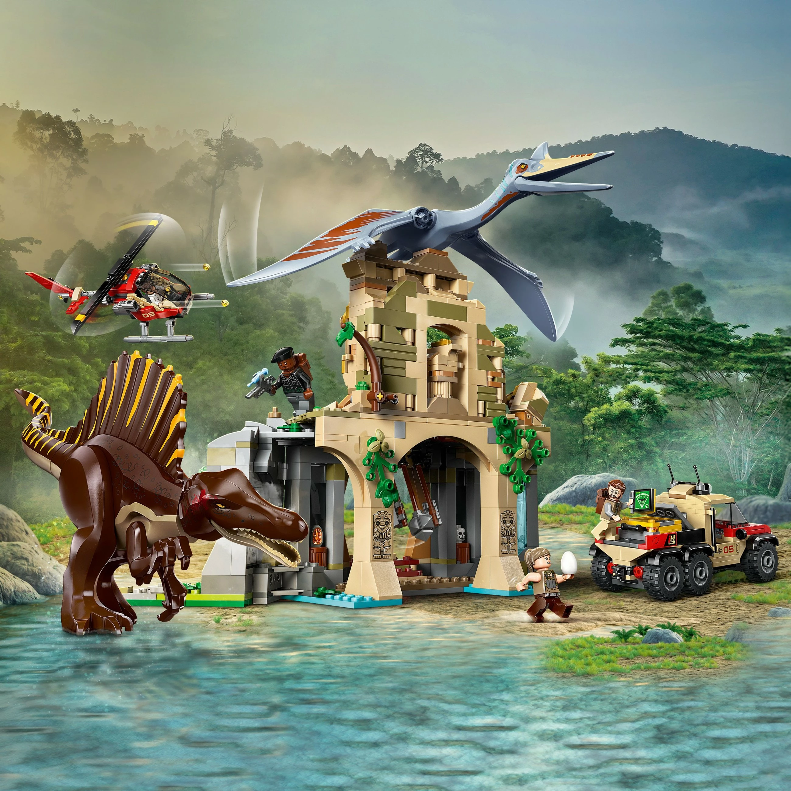 Set ndërtimi LEGO Jurassic World 76976, 984 pjesë, shumëngjyrësh