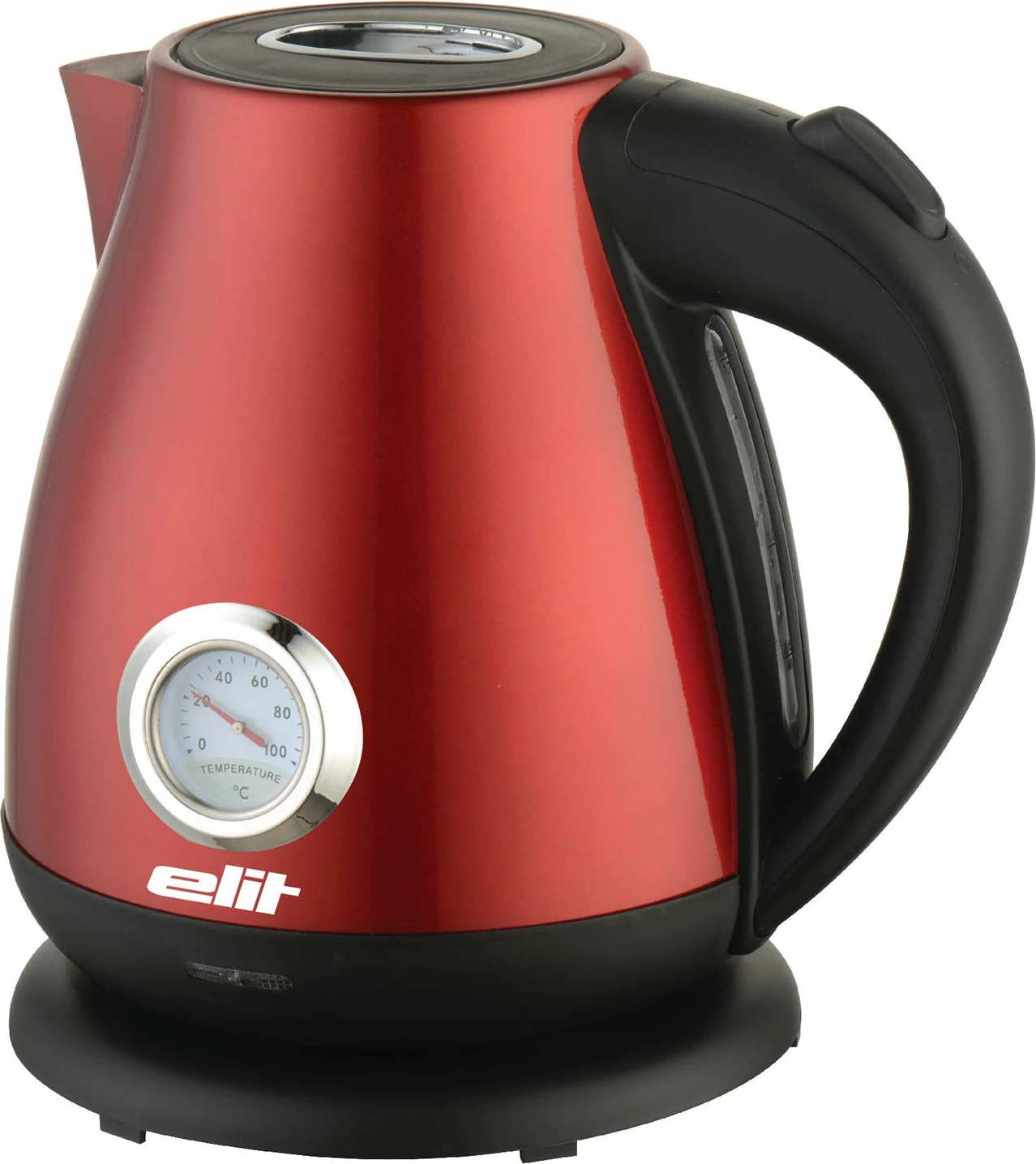 Çajnik elektrik Elit RETRO 1.7R 1.7L, inoks, 1850-2200W, kuq